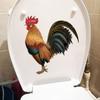 Adesivo de parede de galo de desenho animado, decoração de banheiro, banheiro, sala de estar, armário, decoração de casa, decalques, embelezar, decalque à prova d'água