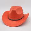 Outdoor men and women famous big-brimmed jazz hat spring and summer four seasons European and American style western suede denim top hat