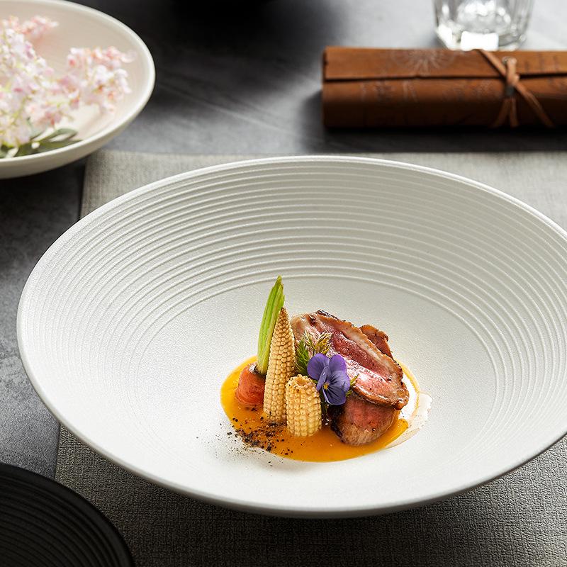 High-End Ceramic Conical Hat Bowl - Luxury Salad, Soup, Ramen Plate for Home & Restaurant