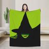 Wicked Movie Flannel Blanket Elphaba Custom Throw Blanket for Home 125*100cm Bedspreads