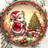 Vintage Metal Christmas Wall Decor Aluminum Foil Engraved Sign 8x8in Easy Hang Home Bedroom Kitchen Bar