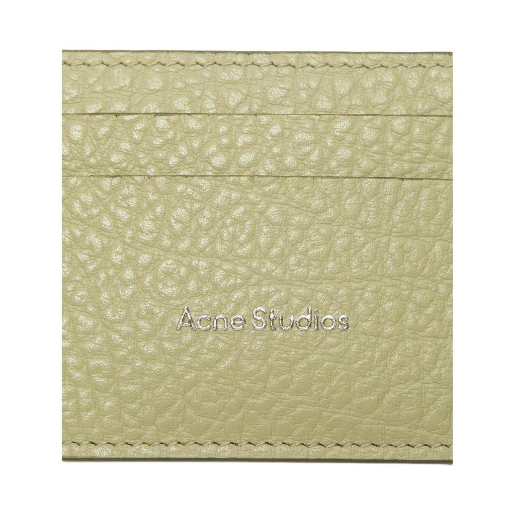 Acne Studios Embossed Logo Leather Card Holder Women Accessories Light-Green CG0284-DVB