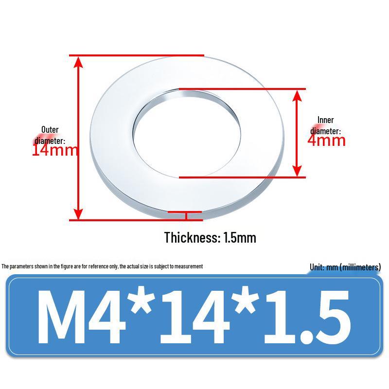 Extra Large Galvanized Metal Flat Washer (Sizes M1.6-M14)