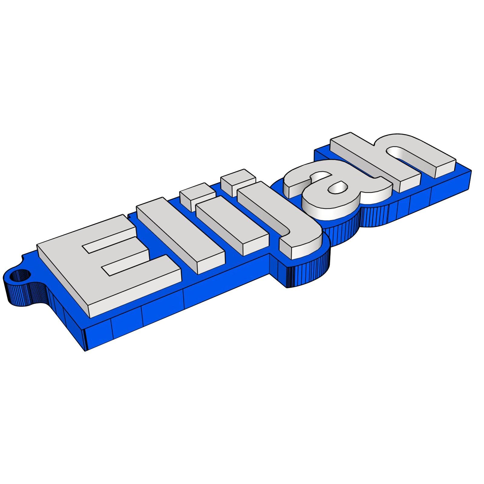 

Индивидуальный подарочный брелок для ключей с 3D-печатными шрифтами One Size синий