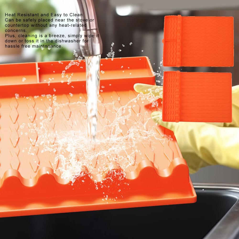 Silicone Griddle Tool Mat Heat Resistant Drip Pad Heat Resistant Camping Cooking