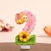 Sunflower Bee Cartoon Number Candles for Birthday Cakes