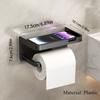 No Punching Tissue Holder, Toilet Drawer Type Roll Box, Wall-mounted Bathroom Mobile Phone Holder, Plastic Material.