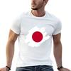 Japan Flagge T-Shirt Lässiges Basic Kurzarm-T-Shirt