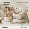 A74E-Large Capacity Makeup Storage Box, Desktop Can Be Rotated Cosmetics Dresser Eyeshadow& Lipstick Compartment Shelf