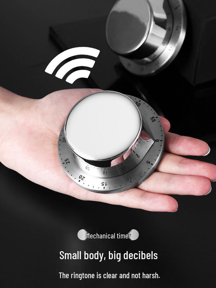 Stainless Steel UFO Kitchen Timer with Magnetic Alarm for Baking and Time Management
