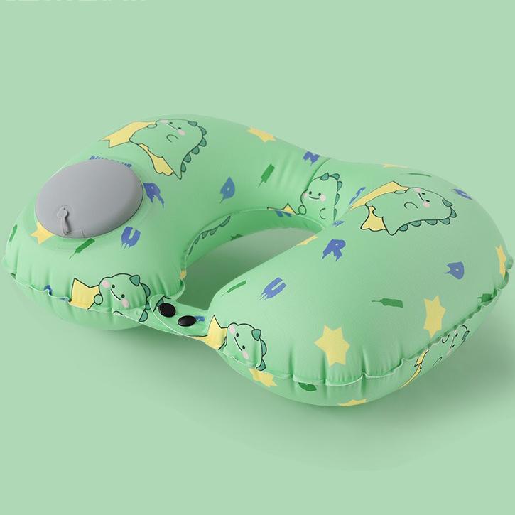 Inflatable Travel Neck Pillow for Airplane Train Car Washable Pillowcase U Shaped Office Napping Pillow,Home Head Neck and Lumbar Support