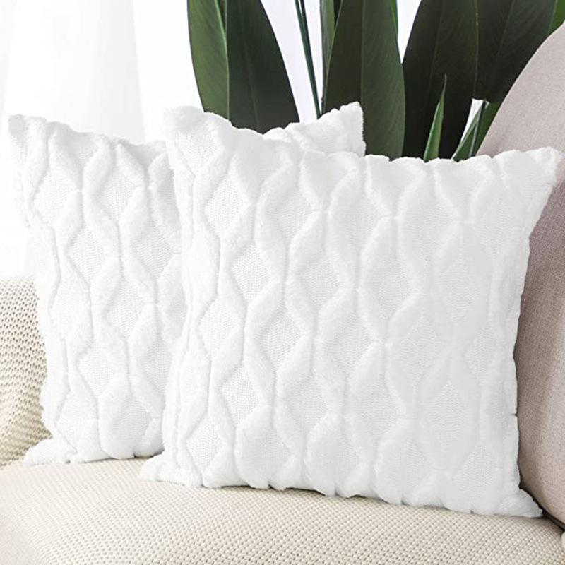 Ins Style Soft Plush Cushion Cover Black Decorative Pillows Boho Pillowcase 45x45 Pillow Cover for Sofa Bedroom Chair Home Decor