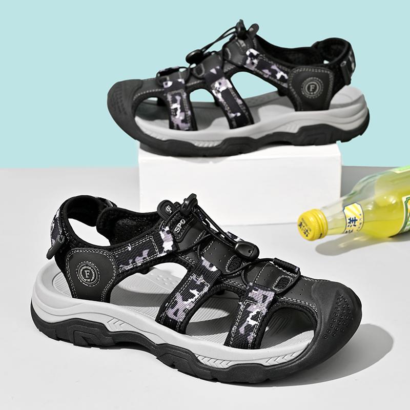 FashionQuick Dry Wading Aqua Shoes Summer Anti-collision Toe Mens Sandals Outdoor Walking Casual Shoes Hiking Men Slippers Beach Shoes