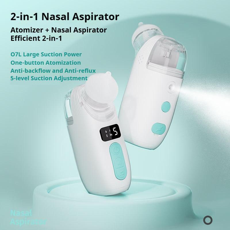 Electric nasal suction device Baby 2-in-1 nebulizer Spray nasal suction device Baby snot and booger cleaner Multi-function