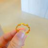 Golden Olive Branch Wheat Ear Open Ring - Light Luxury Fashion Gift