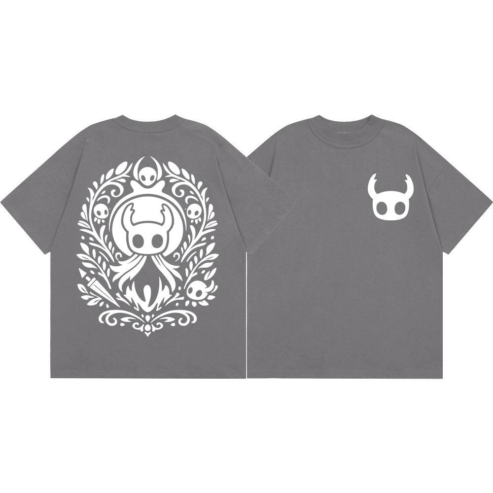 Game Hollow Knight Print T-shirt Men Women Fashion Vintage Short Sleeve T-shirts Summer Casual Cotton T Shirts Streetwear