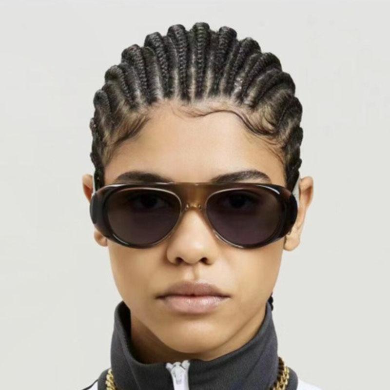New In Luxury Brand Designer Big Frame Flat Top Sunglasses Women For Men Fashion Vintage Sun Glasses Punk Pilot Shades Uv400