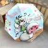 1 PC Automatic Folding Umbrella - Diddl Custom Name Pattern, Portable & Foldable Design with 8 Ribs, Christmas Birthday Gifts