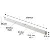 Yamazaki Jitsugyo [Gypsum Board Tweezers and Wood Screws Included] Compatible with Plaster Board Walls, Steel Bar for Magnets, White, Approx. W60 X