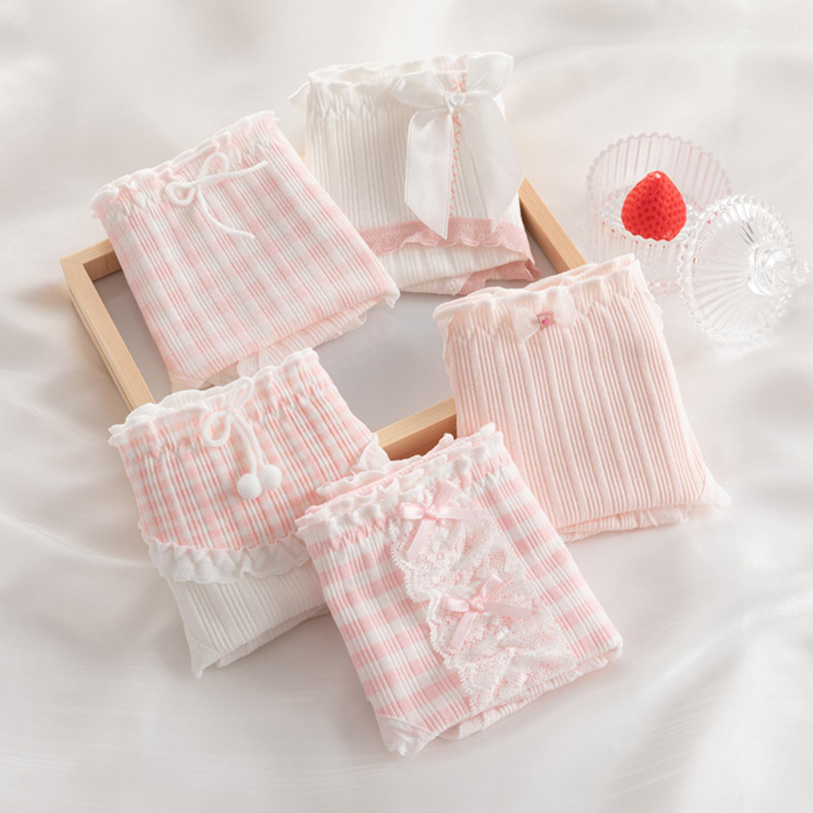 Женские японские милые и сладкие новые дышащие двухслойные трусы M