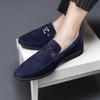 Men's Casual Shoes  Spring  Foot Lazy Shoes Large Size Pointed Leather  Shoes Anti-suede  Driving Shoes