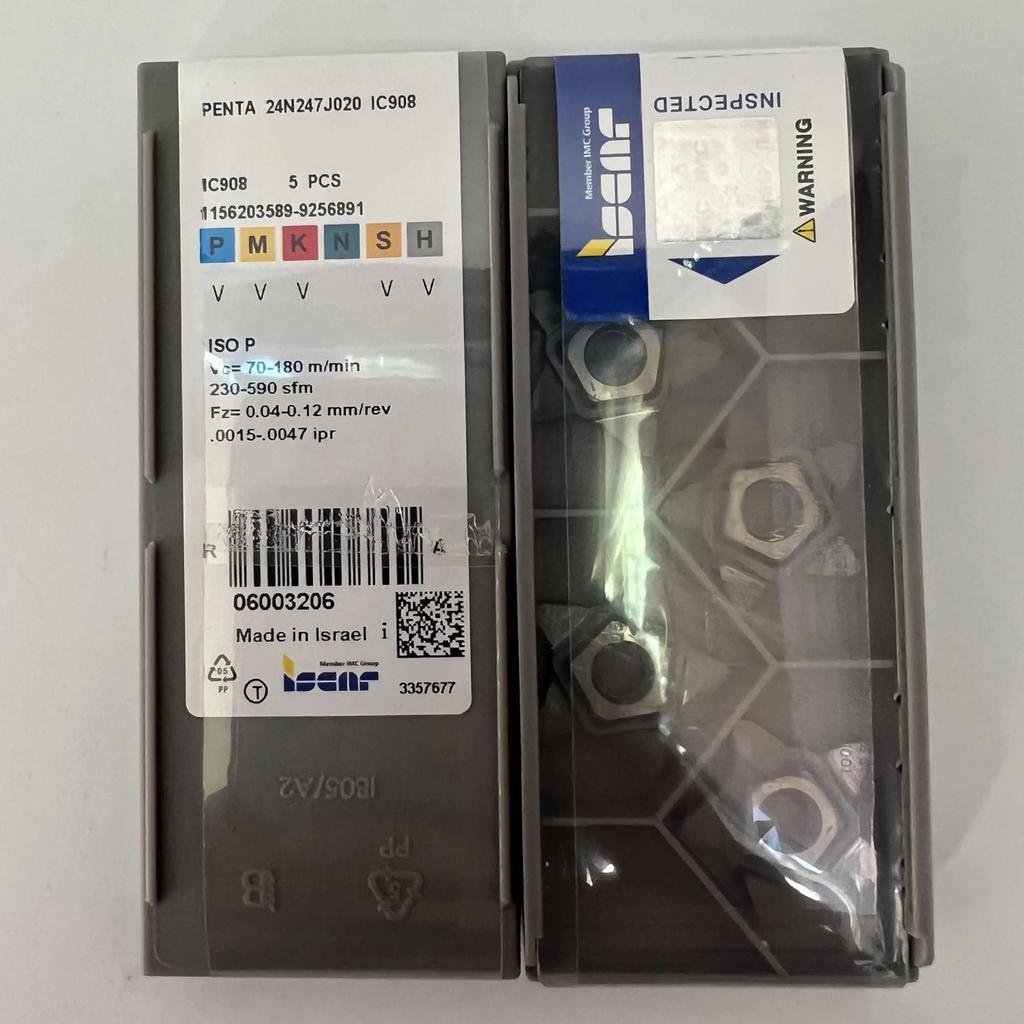 ISCAR / PENTA 24N247J020 IC908   Industrial Indexable Carbide Inserts 5 Pcs