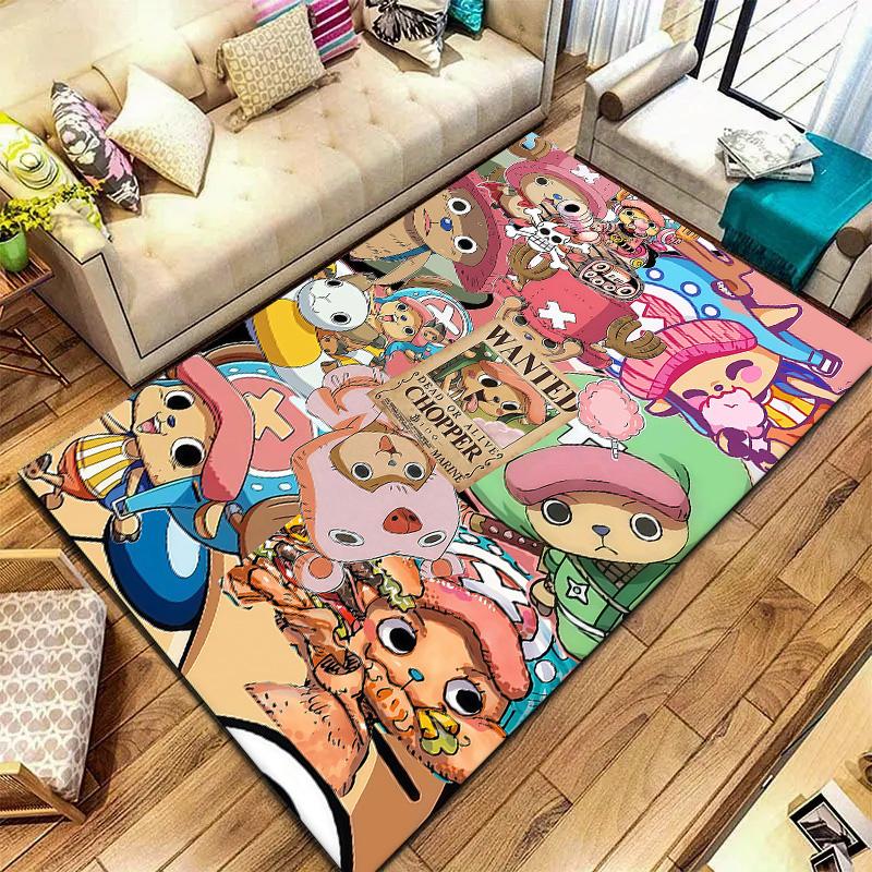 Tony Tony Chopper Teppich für Wohnzimmer Schlafzimmer Zuhause Sofadekoration, rutschfeste Spielmatte für Kinder