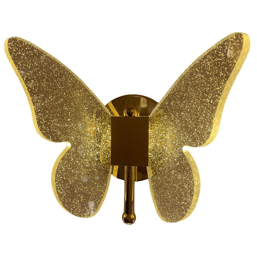 Acrylic Butterfly LED Wall Light Fixture Dimmable Wall Mount Light Ceiling Lamp for Bedroom Living Room Hallway