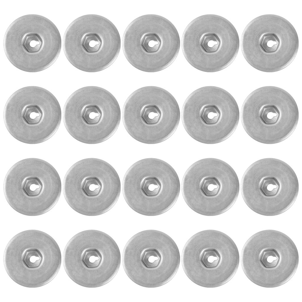 20pcs Heat Shield Nut Silver Round Bottom Plate for BMW 1 3 5 6 7 8 Series X1X2X3X5X6X7 MINI Land Rover Transmission Chassis