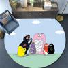 Barbapapa Round Area Rug,Carpet Rug for Living Room Bedroom Sofa Playroom Decor,Non-slip Floor Mat