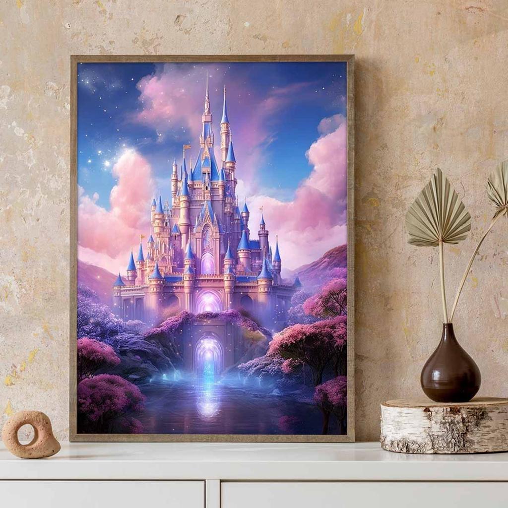 DIY Diamond Painting Wonderland Castle Cross Stitch Kit Mosaic Art Diamond Painting Full Circle Diamond Home Decoration