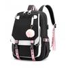 Universal Sport School Backpack with Keychain and USB Black School