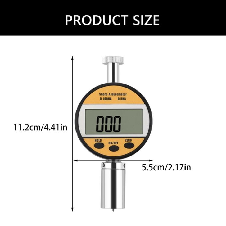High Precision Shore Hardness Tester Rubber Tire Glass Hardness Tester Meter Digital Durometer with LCD Display