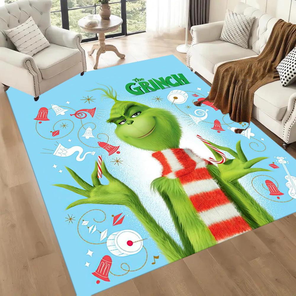 How The Grinch Stole Christmas Square Rugs Are a Great Choice for Living Rooms, Bedrooms, Home Décor, and As Gifts.