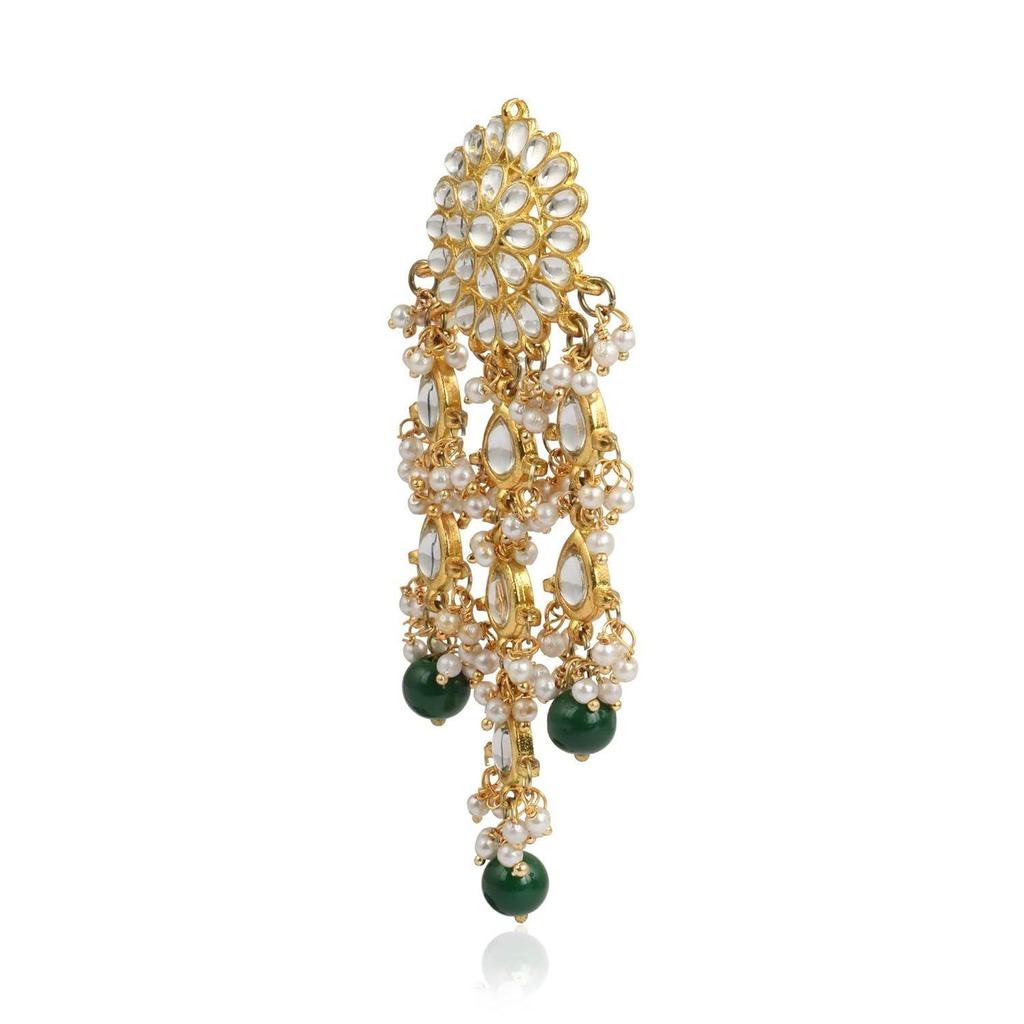 Womens  Kundan Tassel Earrings
