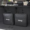 Car Storage Box Charging Gun Leather Bag Accessories For Jeep Grand Cherokee Wrangler JK Gladiator Compass Renegade Wagoneer AMU1