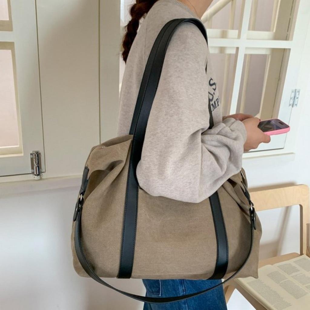 Fashionable and Versatile Casual Handbag Canvas Briefcase