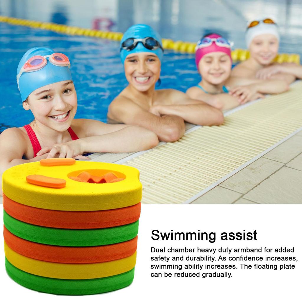 Arm Swim Floaties 6pcs EVA Foam Armband Discs For Children Swim Training Swimming Supplies Floating Arm Sleeves For Water Parks