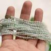 Natural Burmese Jade Emerald Beads: 2-3-4mm Round Loose Bead Strands for DIY Jewelry