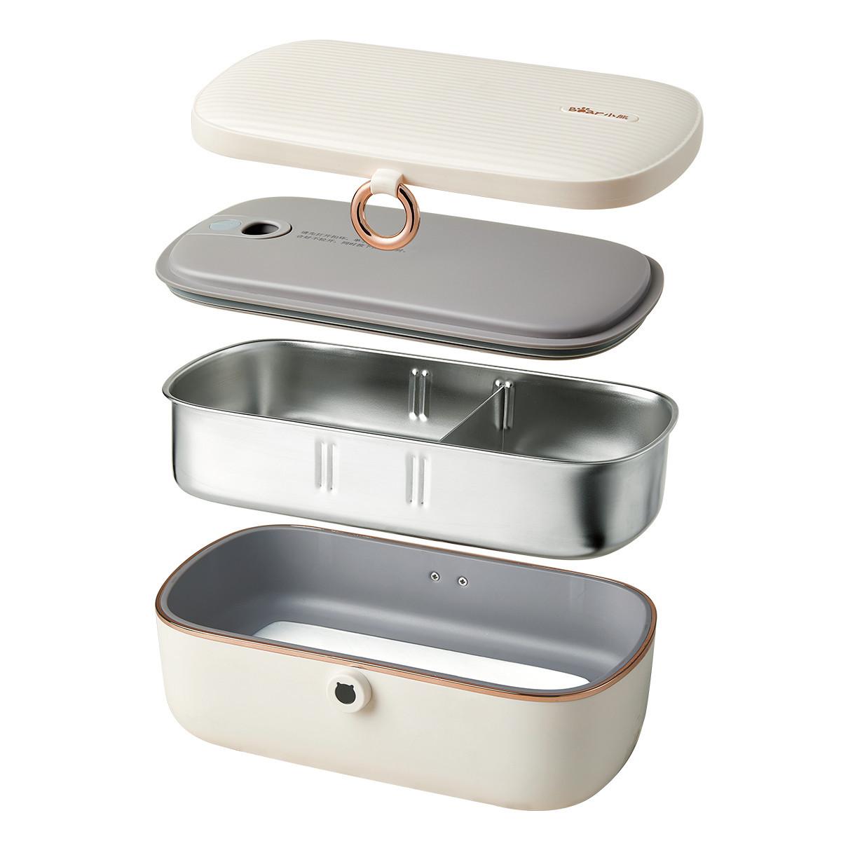 220V Electric Lunch Box Three-dimensional Heating Intelligent Rice Cooker Portable Multicooker Heat Preservation Cooker 45W белый