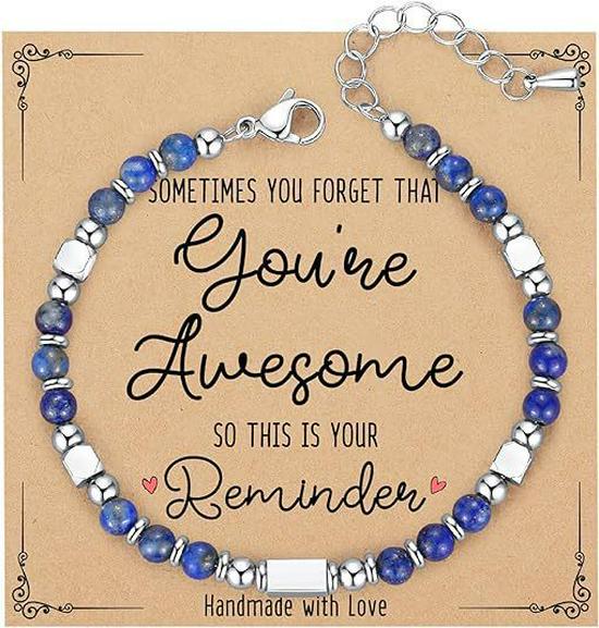 Bracelet de Couple Bohème 4MM: Pierre Naturelle Perlée avec Turquoise Zèbre Poudre et Acier Inoxydable