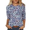 Modne Casualowe Damskie T-shirty z Okrągłym Dekoltem, Nadrukiem 3D Kwiatów, Motyli i Geometrycznych Wzorów, z Długim Rękawem