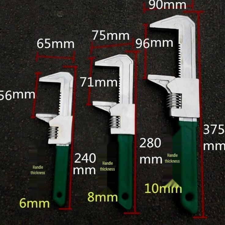 Multi-functional Adjustable Right-Angle Wrench, Universal Pipe Wrench, Large Open Tool 9-inch F-type plier
