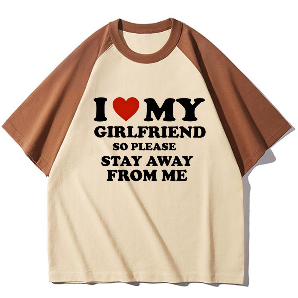 i Love My Boyfriend i Love My Girlfriend t shirt girl Graphic Punk Vintage Y2k Retro tshirt Gothic streetwear Graphic 2000s