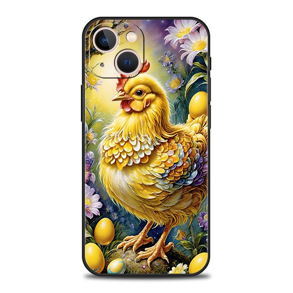 Phone Case Cover for iPhone 17 16 15 14 13 12 Pro Max 11 Pro Max 17 AIR Plus Shockproof Soft TPU Shell Cock Rooster Chicken Bags