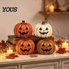 Multiuse Holiday Party Decorations 3/4Pcs Vintage Wooden Pumpkin Decor, Rustic Fall Tabletop Centerpiece, Farmhouse American Country Home Accents