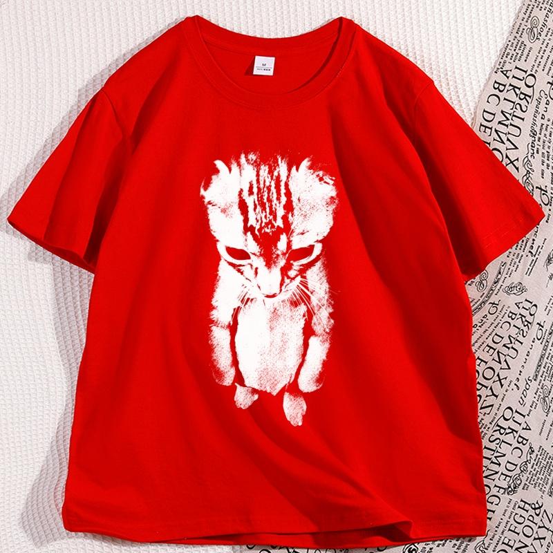 Футболка с мемом  Грустный котенок , стоящий кот S