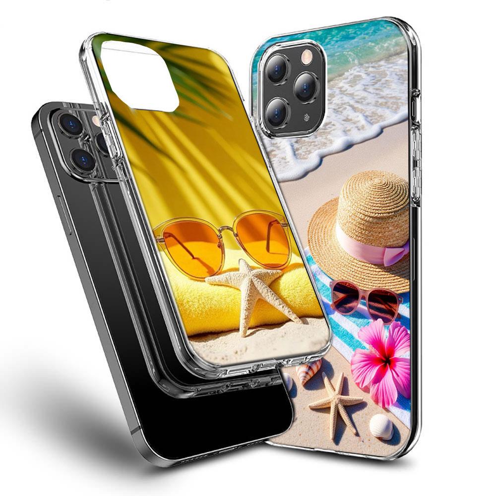 Summer Vibe Sea, Beach, Sand Phone Case For Iphone 16E 15 Pro 14 Plus 17E 16 17 Pro Max Air 11 12 13 Mini Shockproof Capa Cut