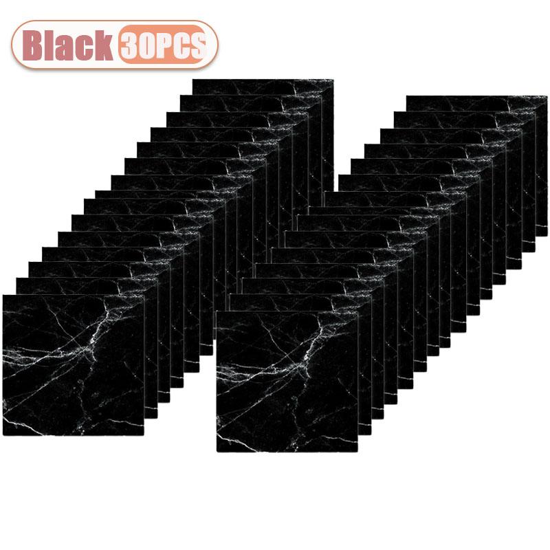 10/30/50PCS Simulated Thick Marble Tile Wall Sticker PVC Waterproof Self-adhesive Living Room Toilet Kitchen Home Floor Stickers
