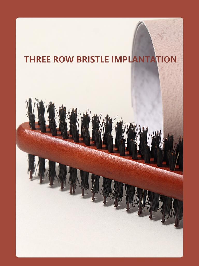 Professionelle zweiseitige Bürste zur Reinigung und zum Haarstyling mit Griff für antistatisches Haarstyling. Speziell für Echthaarperücken.